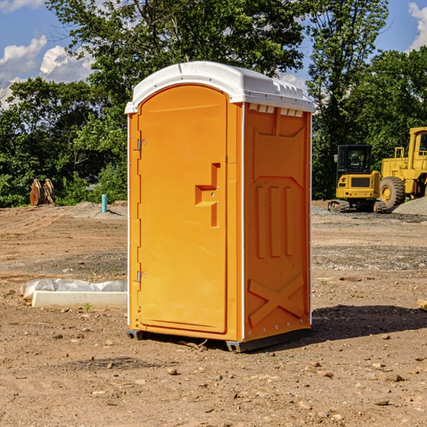 can i customize the exterior of the porta potties with my event logo or branding in Albion